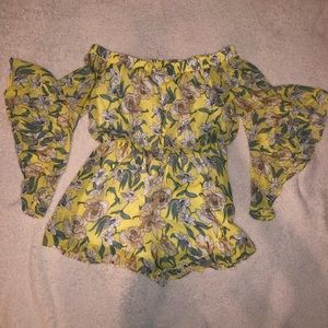 Women’s off shoulder floral Romper